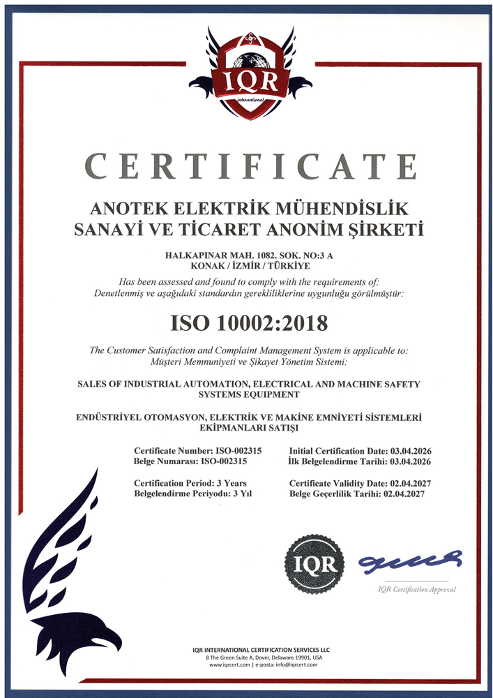 ISO 10002 Müşteri Memnuniyeti Yönetimi Belgesi