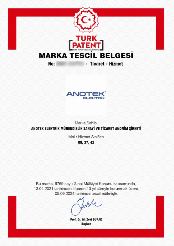 Marka Tescil Belgesi 2021-2031